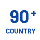 Customers in more than 90 countries use our products.